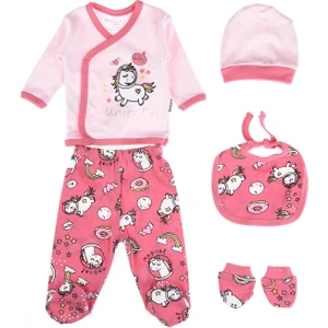 Space Figürlü 5'li Set Kız  Mevsimlik-Açık Roza