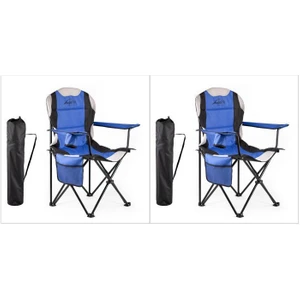 Nature Katlanabilir Kamp Koltuğu 2'li Set Mavi XL