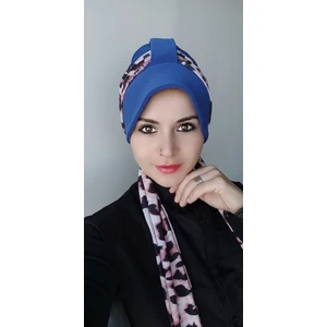 Butik Ayvitrin Kadın Leopar Atkılı Bone Mavi