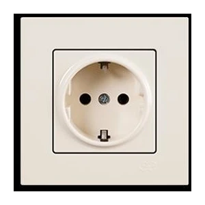 Günsan Eqona Topraklı Priz, Krem