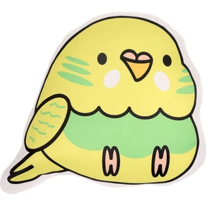 Kuş Arkadaşım Muhabbet Kuşu 3 Boyutlu Yastık Kuşlu   Sarı Üstü Yeşil Göğüs