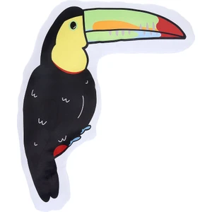 Kuş Arkadaşım Tukan Kuşu 3 Boyutlu Yastık Kuşlu   Yeşil Gaga