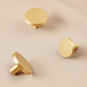 Quinn Mat Altın - Gold Düğme Kulp 40 mm