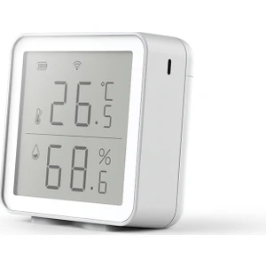 Akıllı Ev Wifi Kablosuz Isı ve Nem Ölçer 64 x 64 x 28 mm