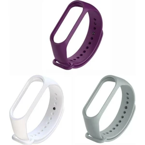 Bilişim Aksesuar Xiaomi Mi Band 3 4 Akıllı Bileklik Silikon Kordon 3 Lü Kombin Set