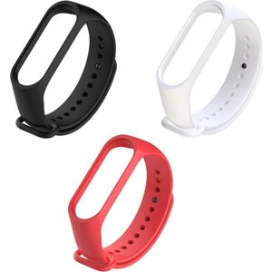 Bilişim Aksesuar Xiaomi Mi Band 5 ve Mi Band 6 Akıllı Bileklik Kordonu Silikon 3 Lü Kombin Set