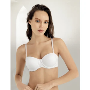 Bade İçi Dolu Balenli Sütyen Beyaz M9150