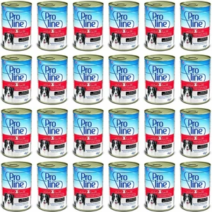 Pro Line Kuzulu Et Parçacıklı Köpek Konservesi 415 gr x 24