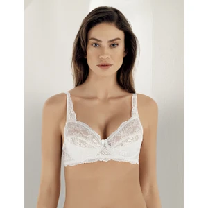 Kadın Beyaz Komple Dantel Toparlayıcı Sütyen M8060