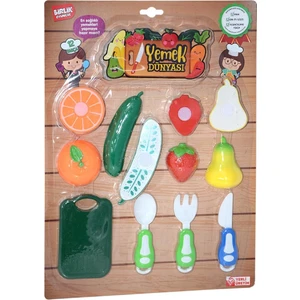 Birlik Toys Bf Market URT007-KRT-1/CD Kesilebilen Sebze Meyve Seti 12 Parça