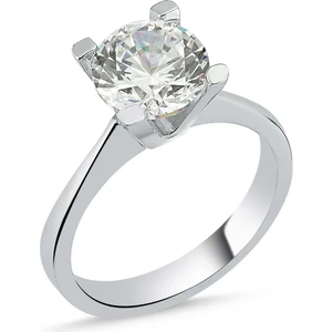 Tek Taş Gümüş Yüzük 1.50 Ct