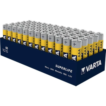 Varta Superlife Çinko Aaa Ince Kalem Pil 60'lı