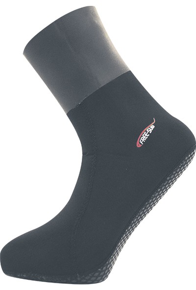 Free-Sub 5mm Smooth Bilekli, Siyah Dalış Çorabı - Dalgıç Patiği