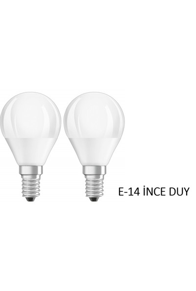 Elektrohan 6 Watt E14 Ince Duy Top LED Ampul Gün Işığı Çipli Yerli Üretim Adet 2