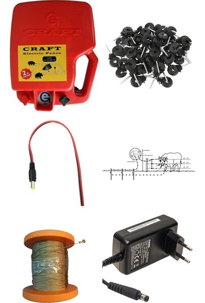 Craft 14KW Elektrikli Çit 10 Dönüme Göre Elektrikle Çalışan Takım Elektrikli Çit Makinası