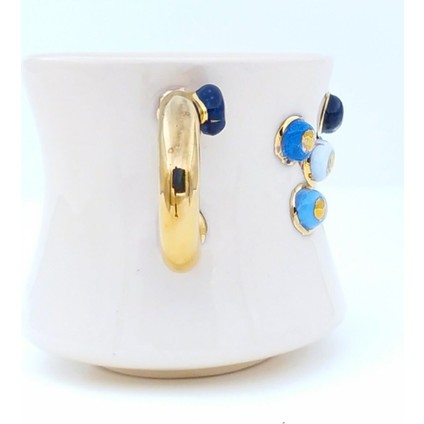 24 Ayar Altın Işlemeli Nazar Hayat Ağacı Desenli %100 El Yapımı Duble Türk Kahvesi Fincanı fiyatları