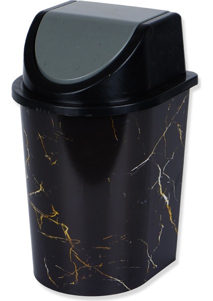 Çöp Kovası, Click Mermer Desenli Banyo Çöp Kovası No:1 (7 Litre)