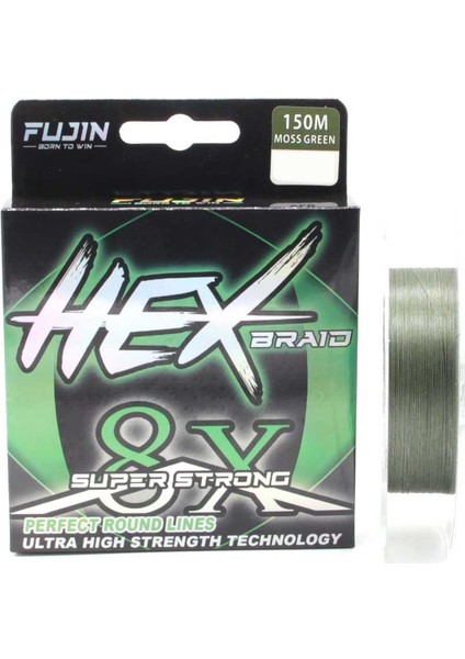 Hex Braid X8 Moss Green Pe Ip Olta Misinası 150MT