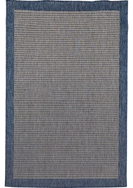 Sisal SL146 Bej / Mavi 120 x 180 cm Hasır Görünümlü Yıkanabilir Jüt Halı