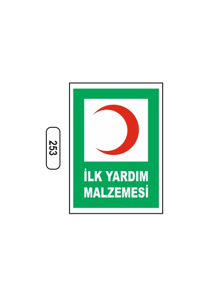 Ilk Yardım Malzemesi Uyarı Ikaz Levhası