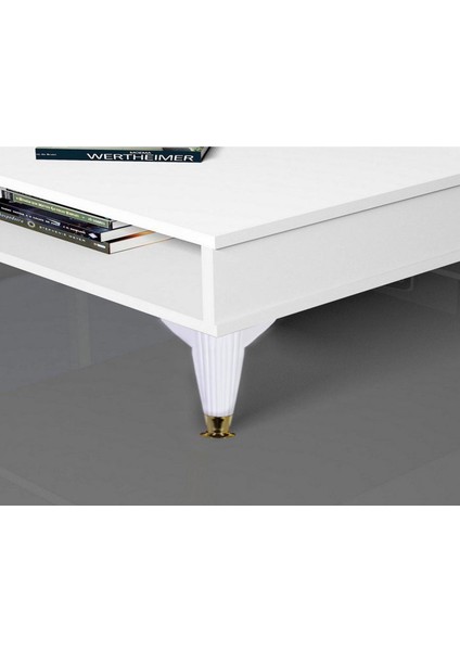 Mobilya Kanepe Masa Sehpa Ayağı 12 Cm Beyaz Baza Ayak 4 Adet - Masa Ayakları fırsatları