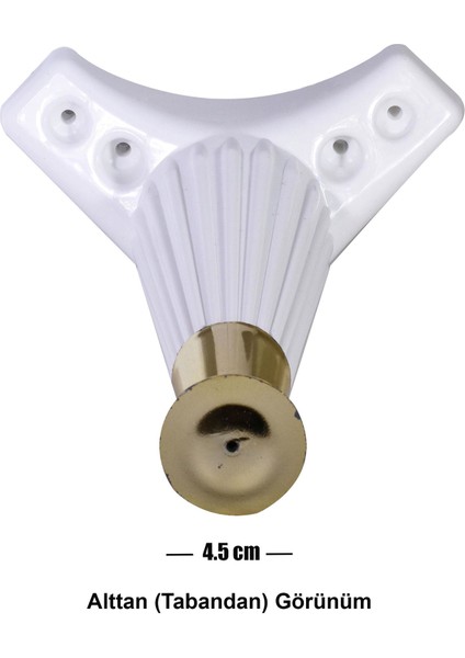 Mobilya Kanepe Masa Sehpa Ayağı 12 Cm Beyaz Baza Ayak 4 Adet - Masa Ayakları indirimleri