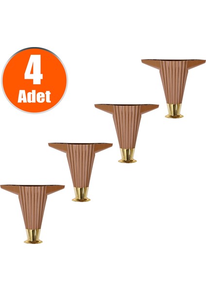 Mobilya Kanepe Masa Sehpa Ayağı Baza Ayakları Kahverengi 12 Cm (4 Adet)