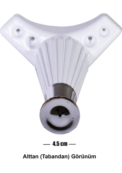 Mobilya Kanepe Masa Sehpa Ayağı Baza Ayakları Beyaz 12 Cm (4 Adet)