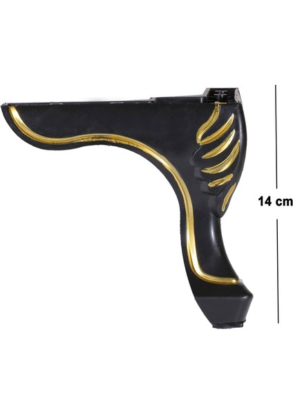 Mobilya Kanepe Masa Puf Sehpa Ayağı Baza Ayakları Siyah 14 Cm (4 Adet) modelleri
