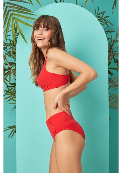 Kalın Kenar Tek Bikini Alt 219207 Kırmızı