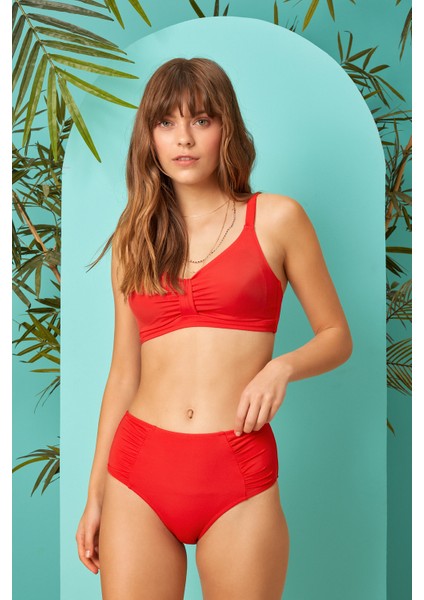 Kalın Kenar Tek Bikini Alt 219207 Kırmızı