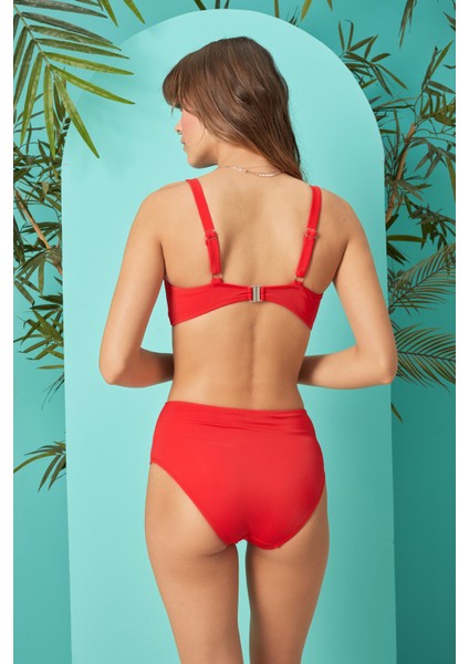 Kalın Kenar Tek Bikini Alt 219207 Kırmızı