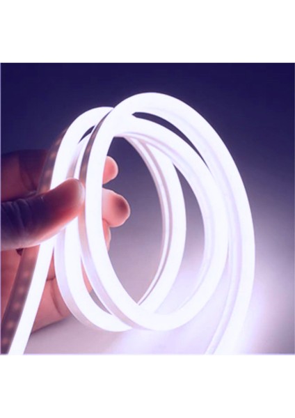 20 Metre 220 Volt Esnek Neon Hortum Şerit LED Işık Aydınlatma Tak Çalıştır Beyaz Işık