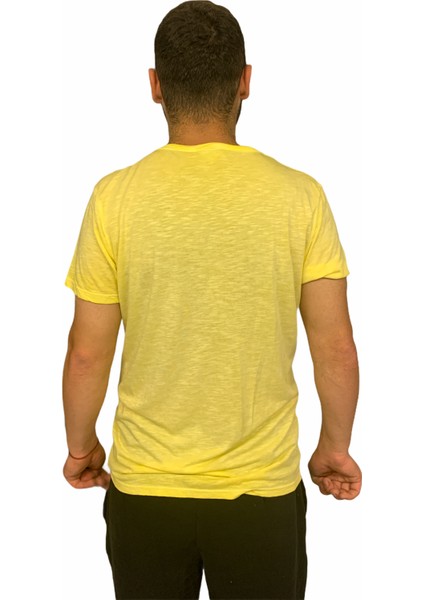 Tshirt Erkek Sarı Tshirt 21695-22