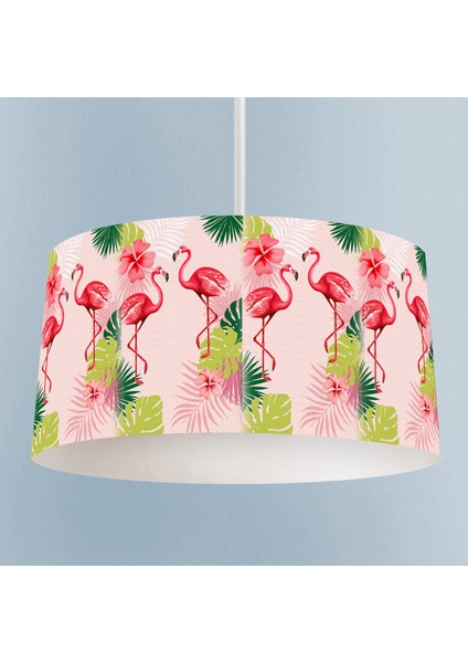 Flamingo Desenli Çocuk Odası Sarkıt Avize
