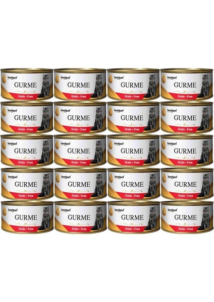 Gurme Kedi Konservesi Sigir Etli 100 gr 20 Adet