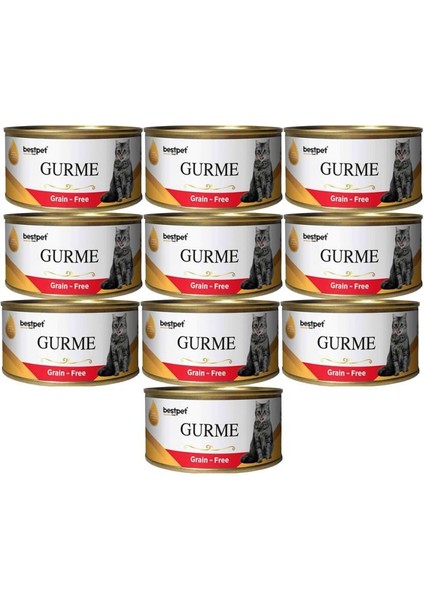Gurme Kedi Konservesi Sigir Etli 100 gr 10 Adet