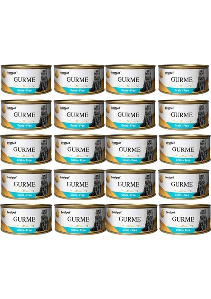 Gurme Kedi Konservesi Ton ve Hamsi Parça Etli 100 gr 20ADET