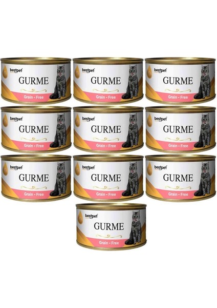 Gurme Kedi Konservesi Somonlu Sterilised 100 gr x 10