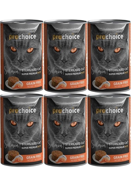 Sterilised Somonlu Kedi Konservesi Pate 400 gr 12 Adet