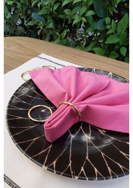 6 Adet Gold Metal Peçete Halkası