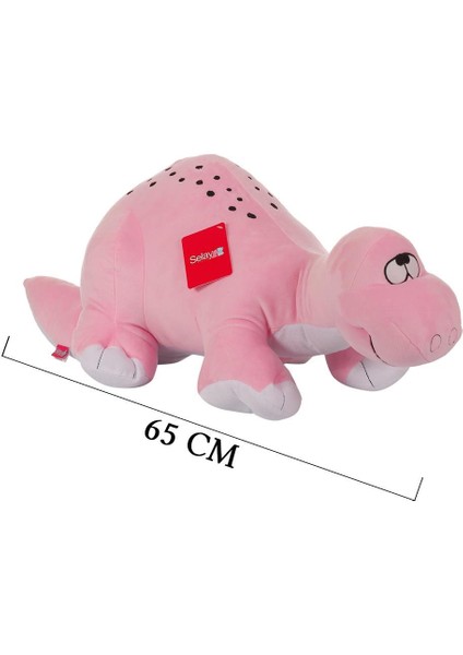 Peluş Dinozor Oyuıncak Diplodocus 65 cm Pembe