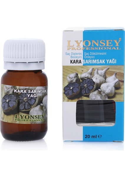 Kara Sarımsak Saç Bakım Seti Lyonsey Şampuan 400 ml + Bakım Yağı 20 ml