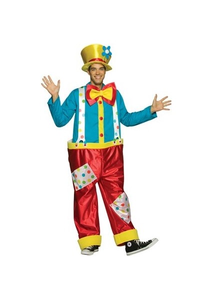 Palyaço Kostümü Yetişkin Model-4 | Sihirbaz Palyaço Kostümü Yetişkin