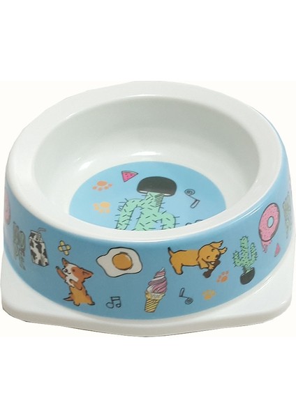 Kedi Köpek Melamin Mama ve Su Kabı BO-3038 130 ml Mavi