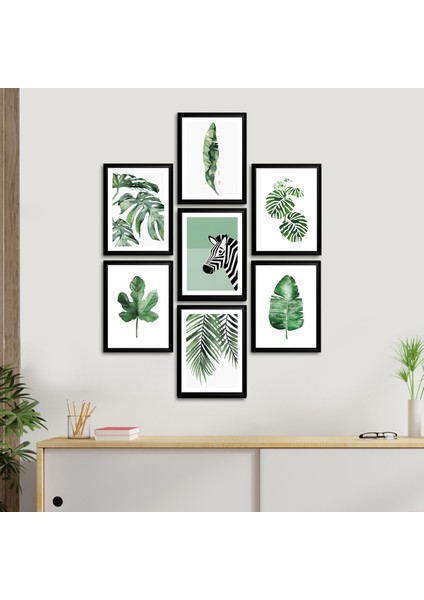 7 Parça Çerçeve Görünümlü Mdf Tablo Seti