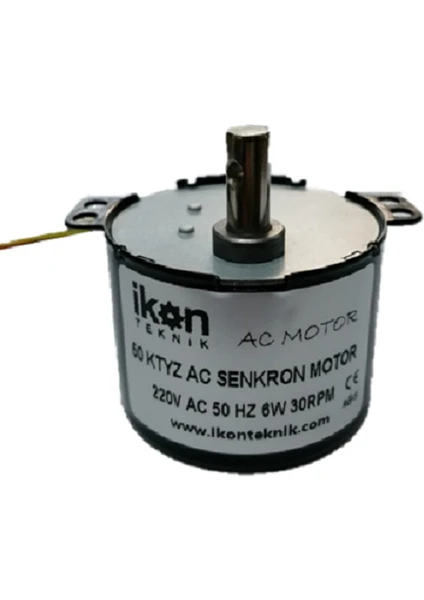 Ikon Ac Senkron Motor 50 Ktyz 30 Rpm 6W Kuluçka Çevirme Motoru, Viyol Motoru