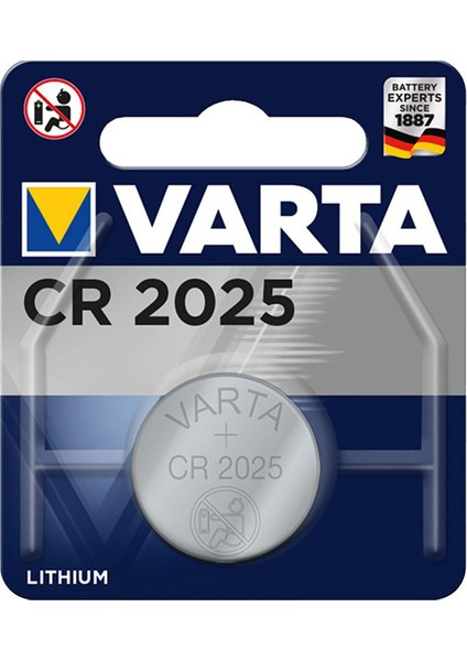 Cr 2025 3 Volt Tekli Lityum Pil