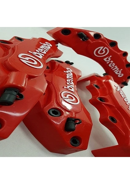 Duru Doruk Brembo Kabartmalı Kaliper Kapağı Kırmızı Renk 4'lü Set