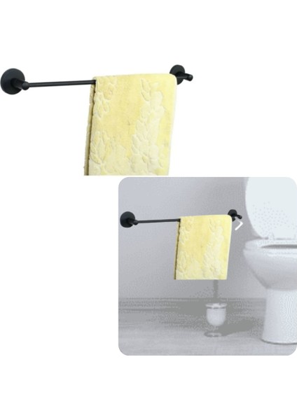 Banyo Havlu Askısı Siyah 55 cm